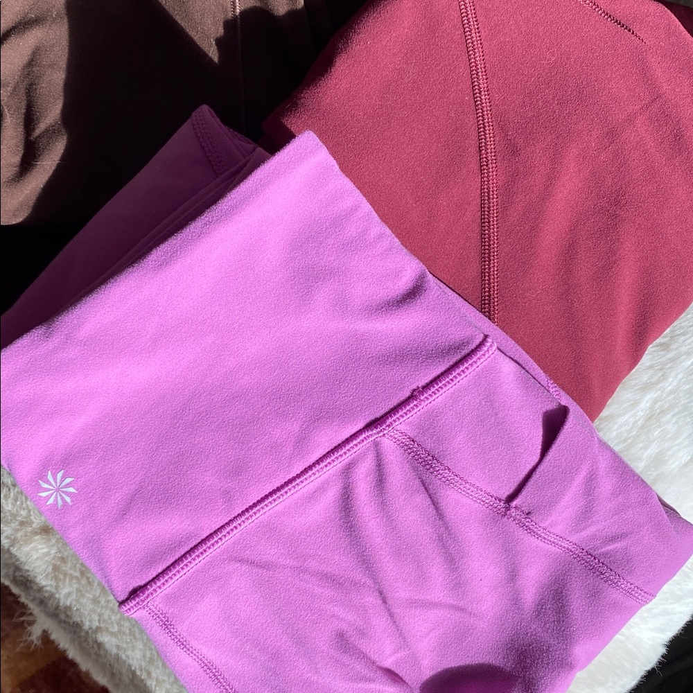 Athleta Stash Leggings size small - set of three